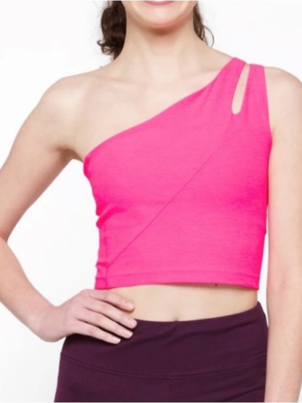 beyond yoga  lost your mind  cropped  tank size m pink